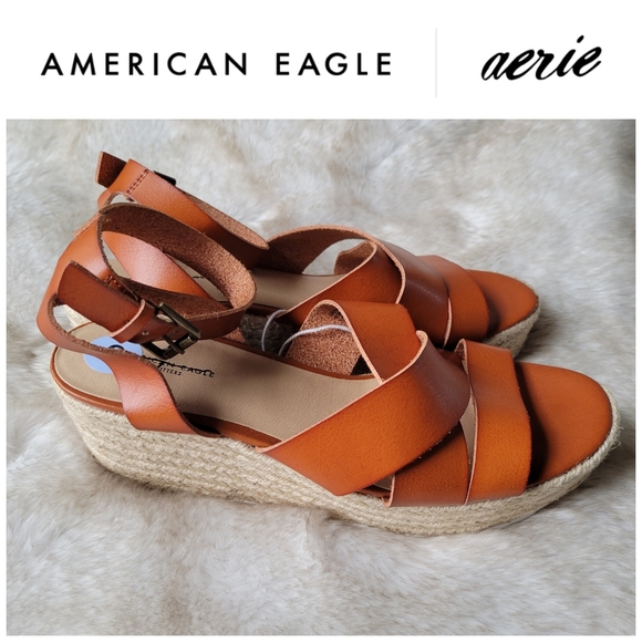 American Eagle Outfitters Shoes - NWOT American Eagle Brown Straw Espadrilles